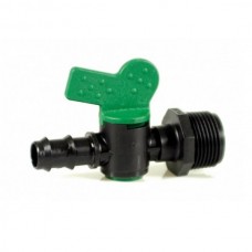 Кран для капельной трубки Irritec 16х3/4" 3P шип