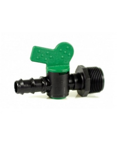 Кран для капельной трубки Irritec 16х3/4" 3P шип